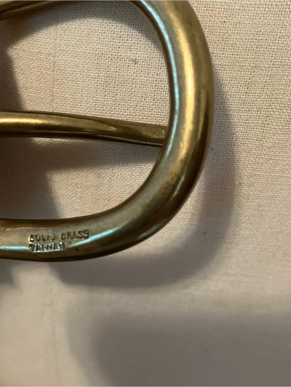 VTG Abercrombie & Fitch Women’s Tan Brown Leather Belt Brass Buckle Sz.L Preppy